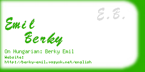 emil berky business card